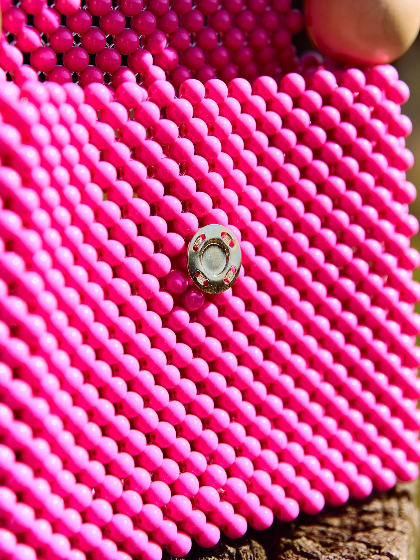 wood ball hand bag(black)