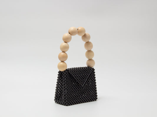 wood ball hand bag(black)