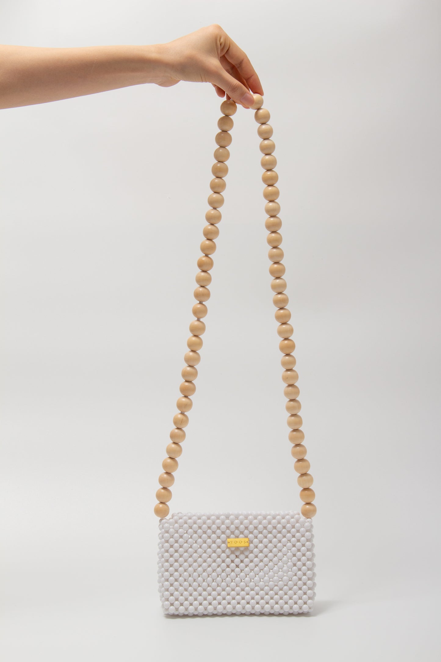 wood ball shoulder bag(white)