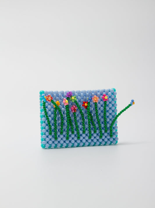 flower card case(light blue)