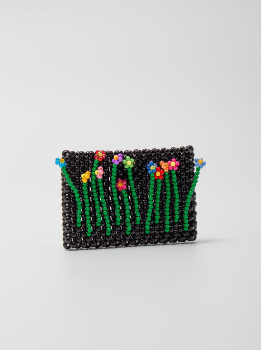 flower card case(black)