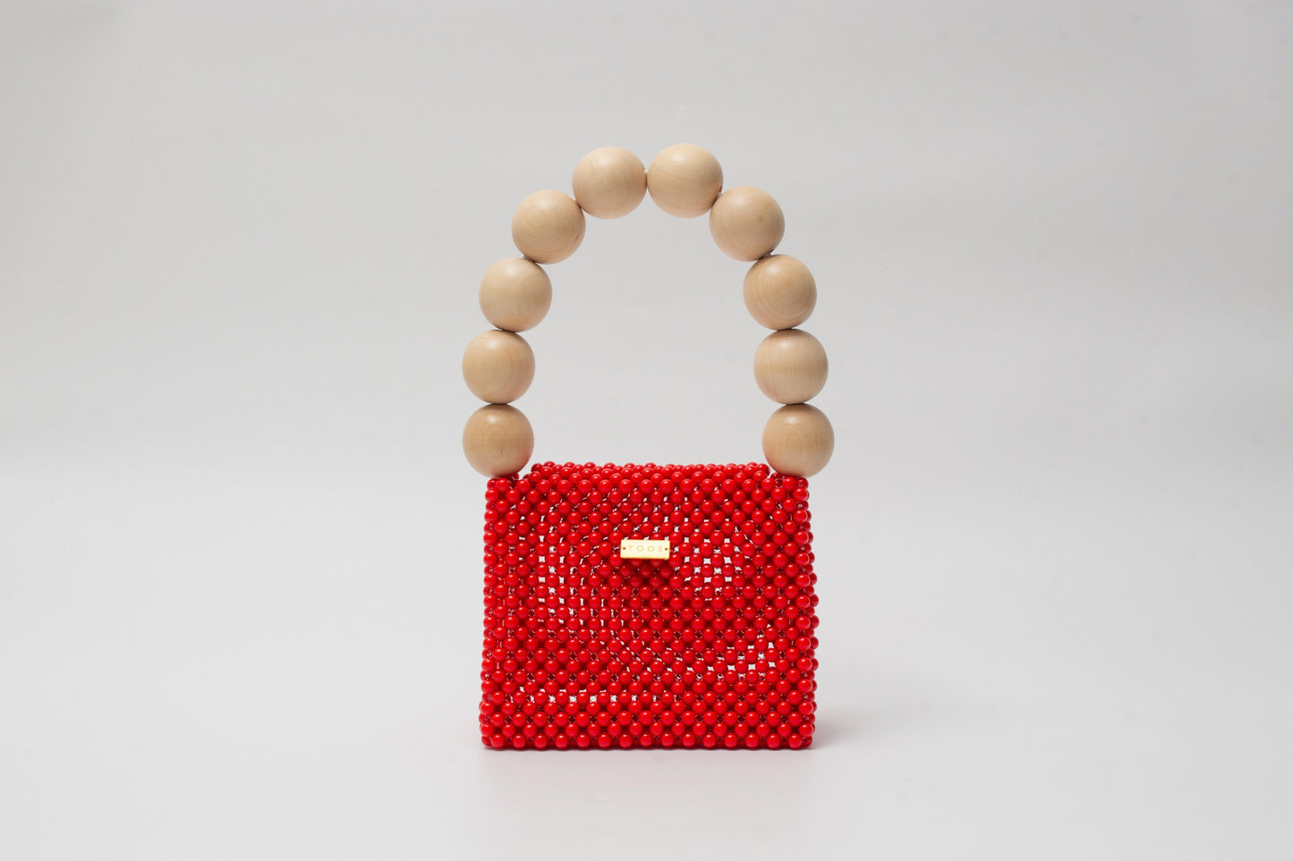 wood ball hand bag(red)