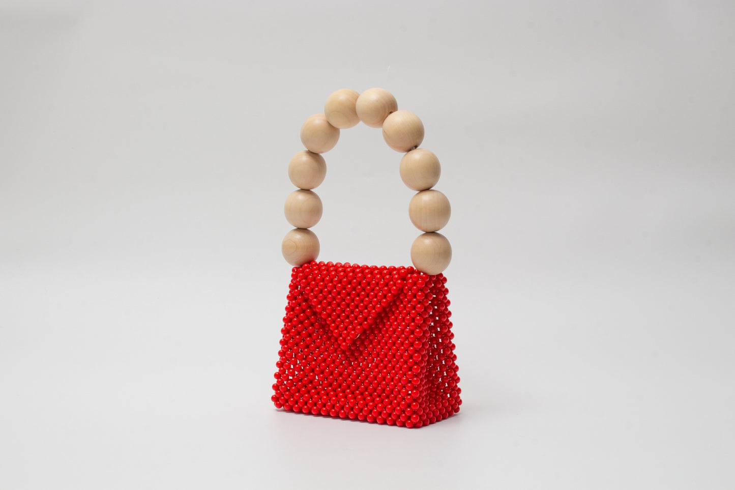 wood ball hand bag(red)