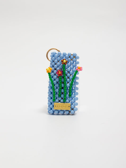 flower key case(light blue)