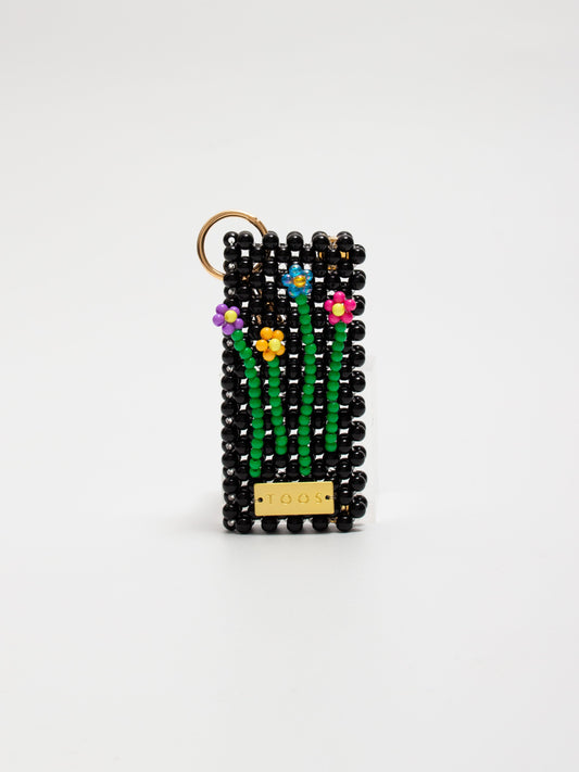 flower key case(black)
