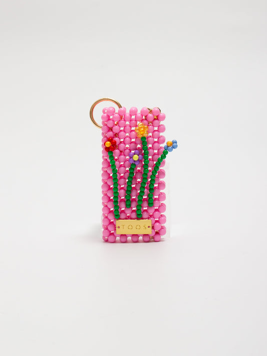 flower key case(pink)
