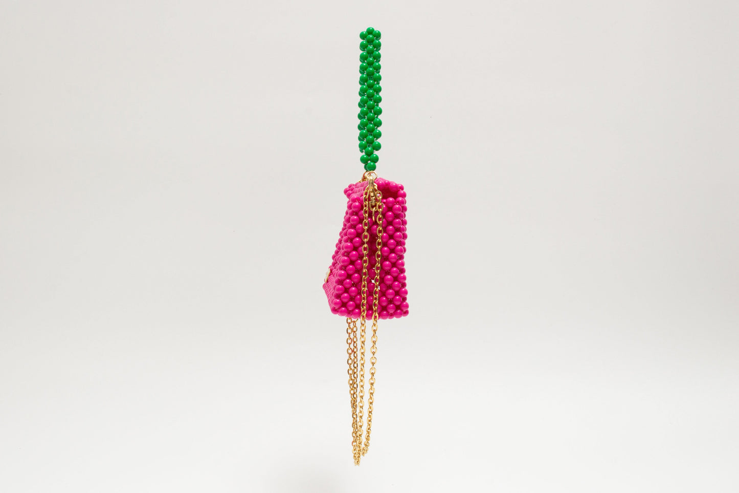 three way chain bag big(vivid pink)