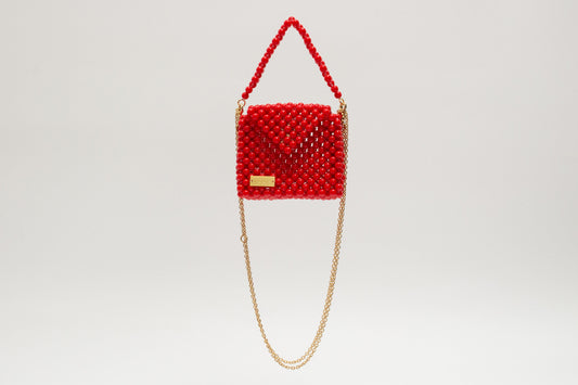 three way chain bag mini(red)