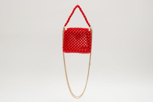 three way chain bag mini(red)