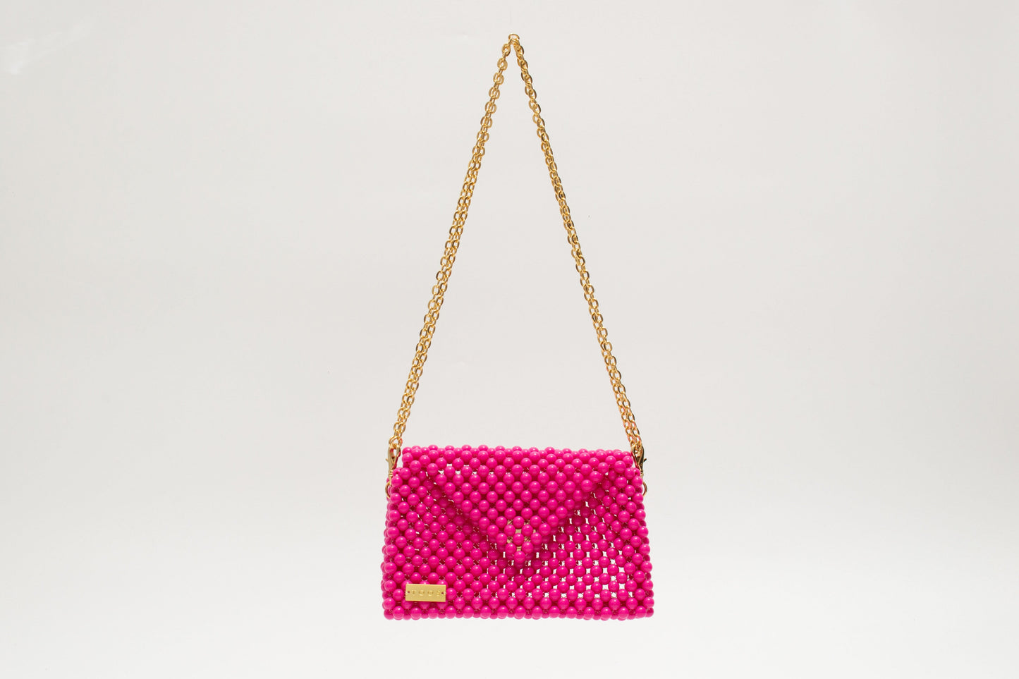three way chain bag big(vivid pink)