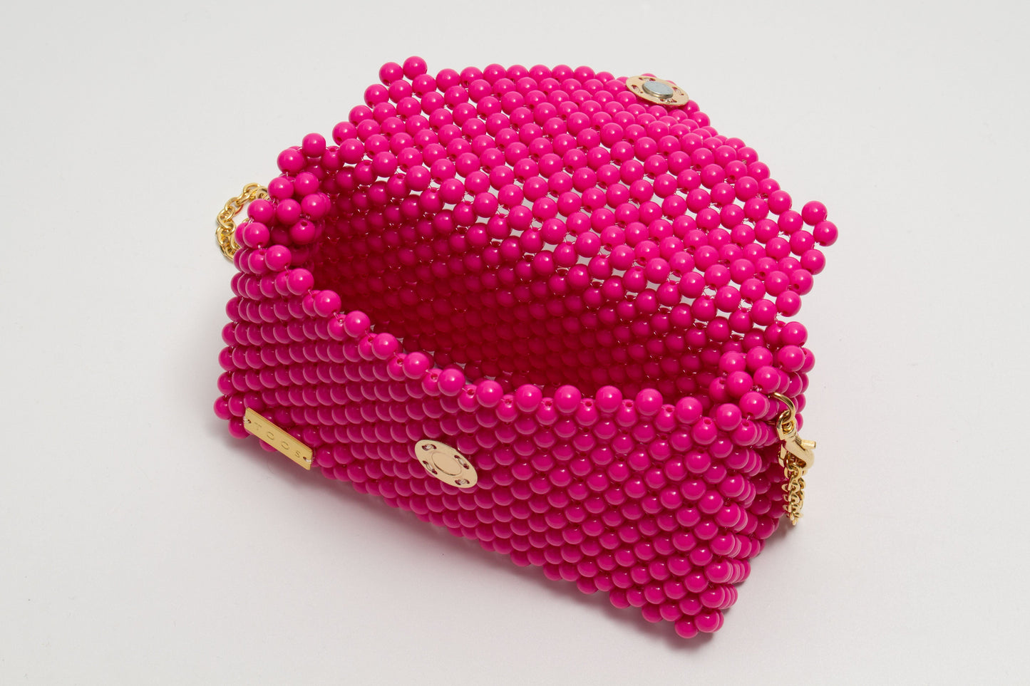 three way chain bag big(vivid pink)