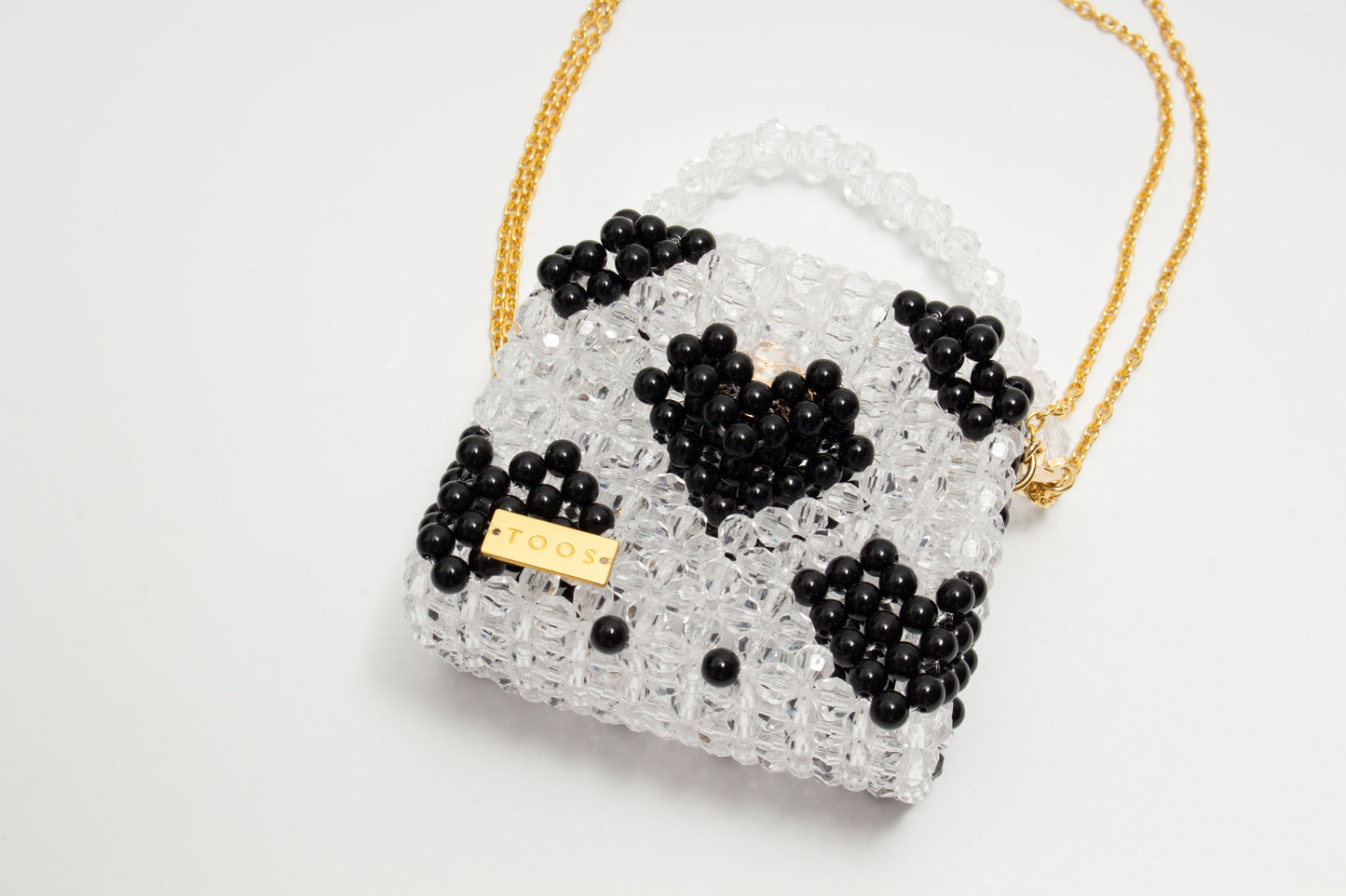 three way chain bag mini(heart black)