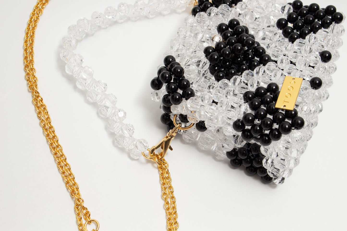 three way chain bag mini(heart black)