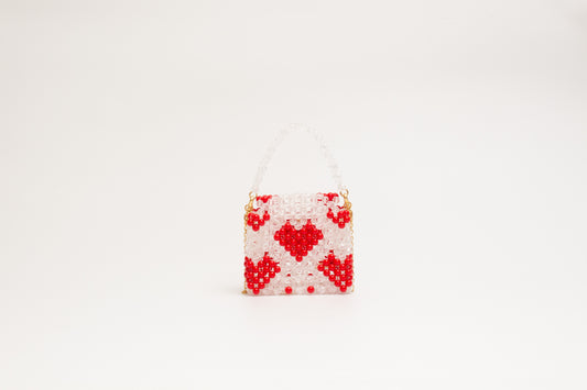 three way chain bag mini(heart red)
