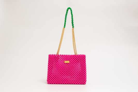 【2/25 20:00-販売】chain handbag(vivid pink)