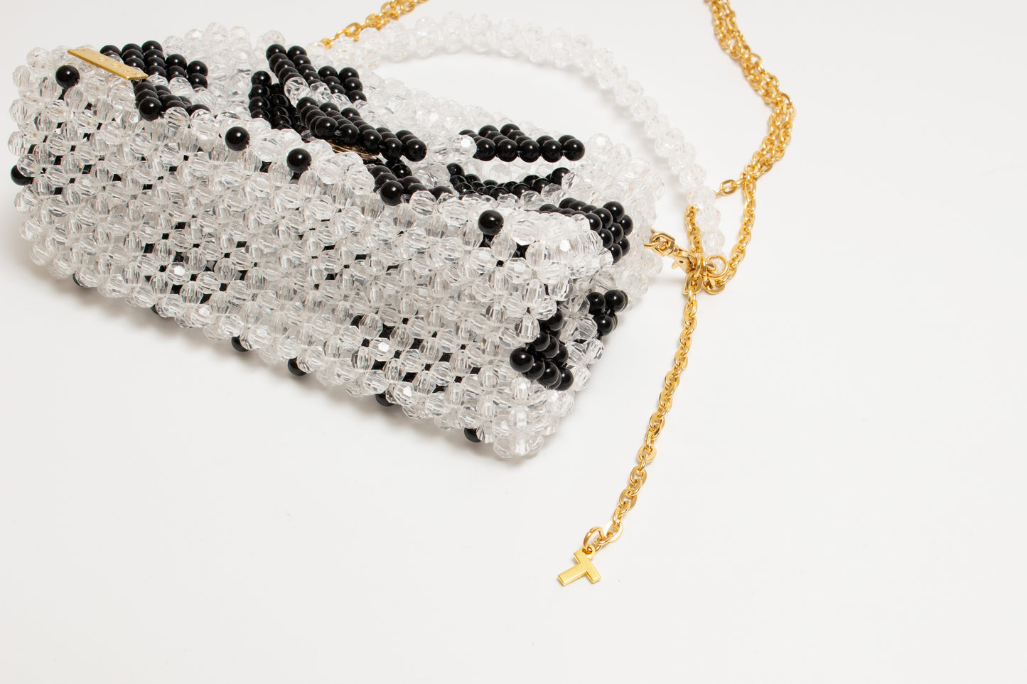 three way chain bag big(heart black)