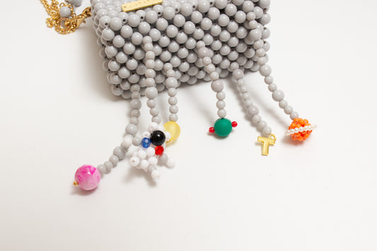 space three way chain bag mini(gray)