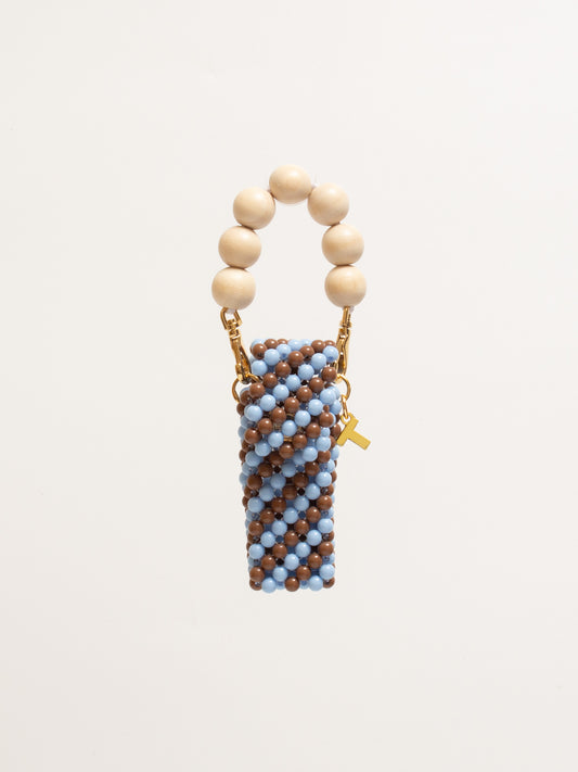 【2/25 20:00-販売】Lip case (blue × brown)