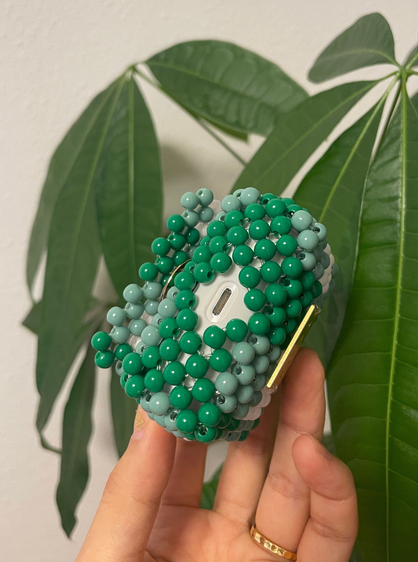 AirPods Pro case (green checked)