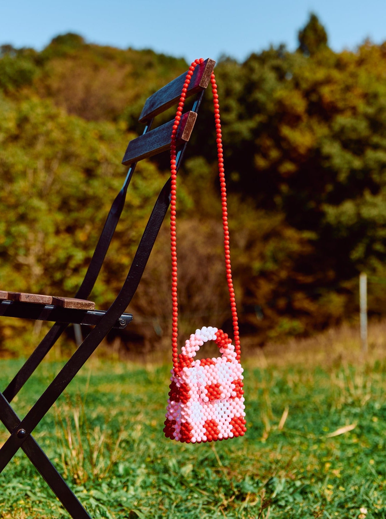 minimini sholder bag  (red checked)