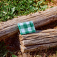 green checked card case