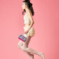 three way chain bag big（pink green blue）