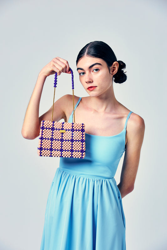 【2/25 20:00-販売】chain handbag（beige checked）