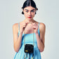 three way chain bag mini（flower black）