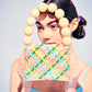 wood ball hand bag（clear checked）