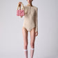 wood ball hand bag（pink checked）