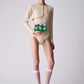 three way chain bag big（green checked）