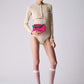 three way chain bag big（vivid pink）