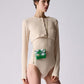 three way chain bag mini（green checked）