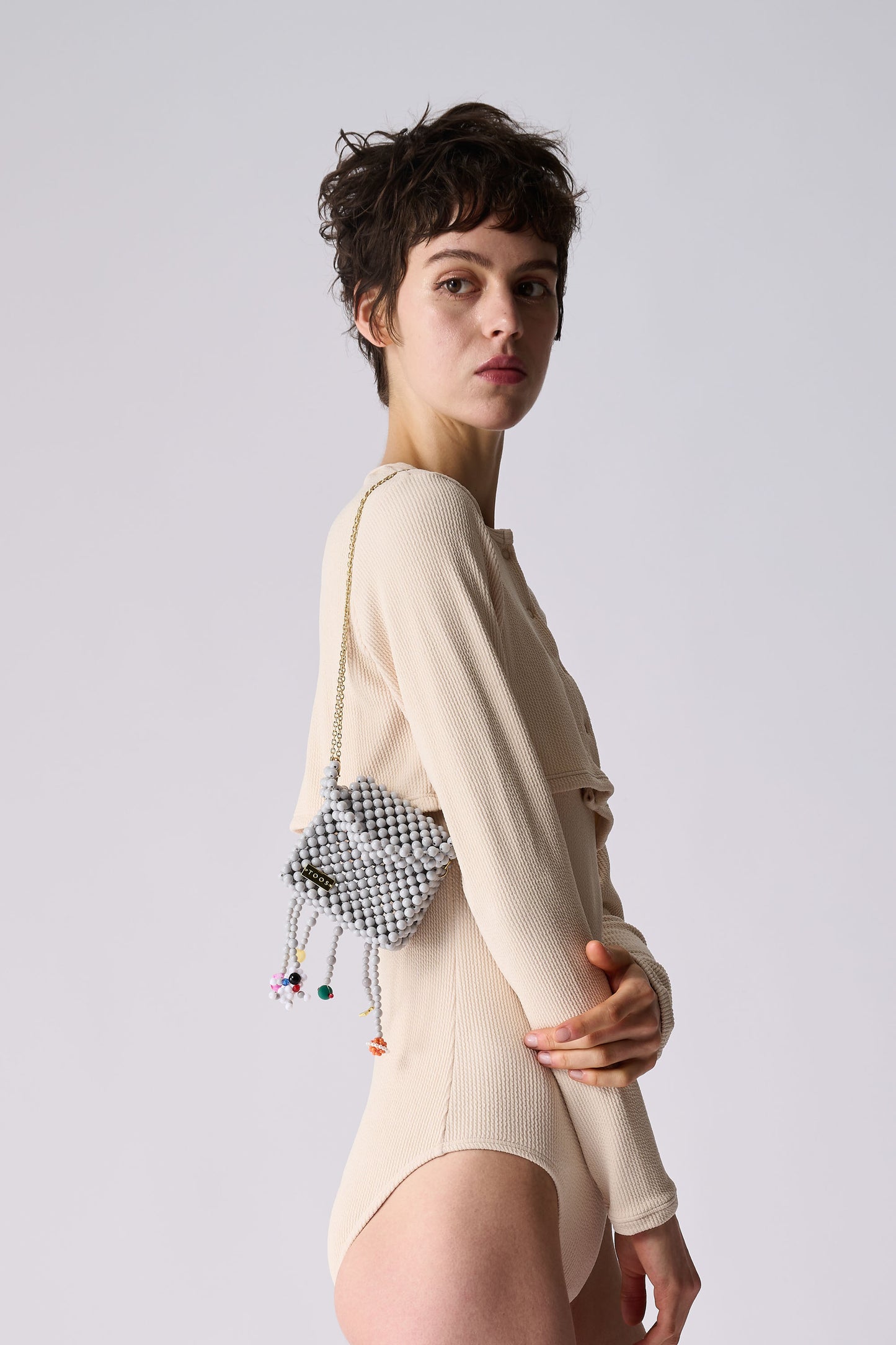 space three way chain bag mini（gray）
