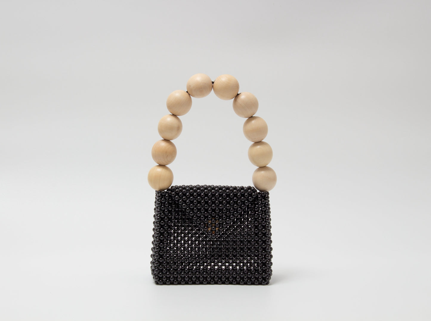 wood ball hand bag（black）