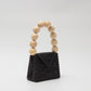 wood ball hand bag（black）