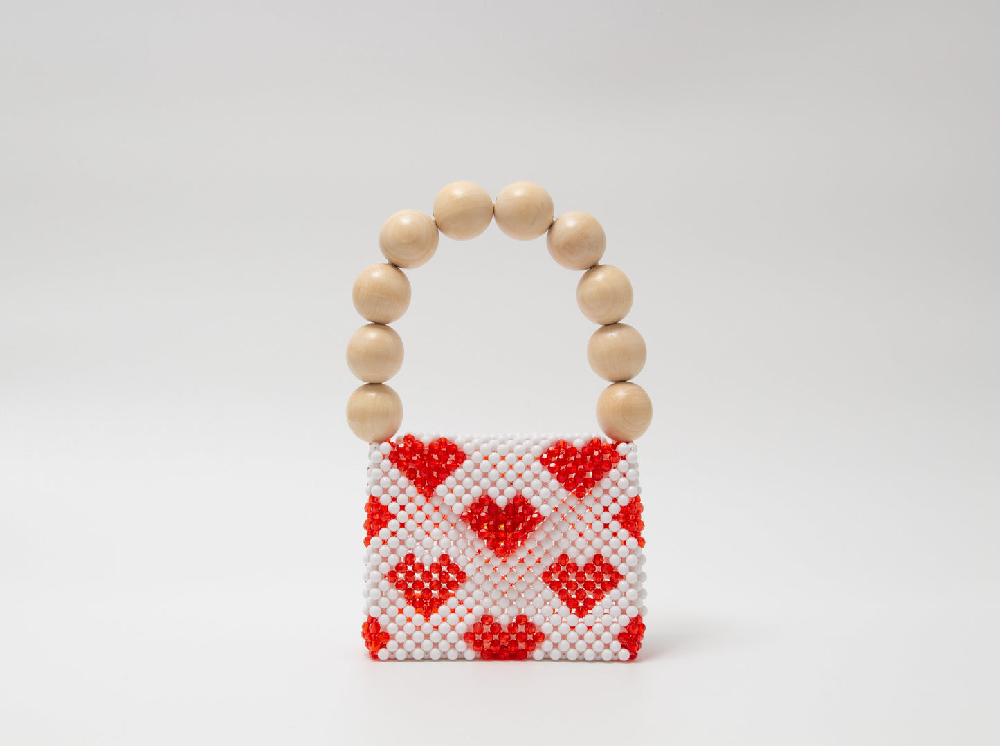 wood ball hand bag（heart）