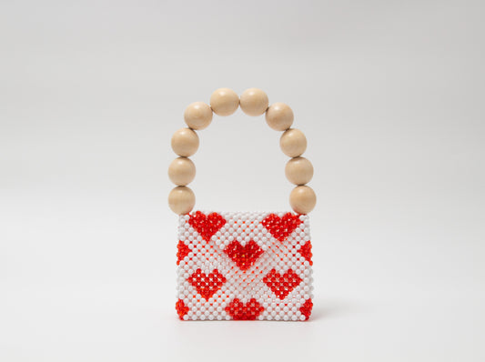 wood ball hand bag（heart）