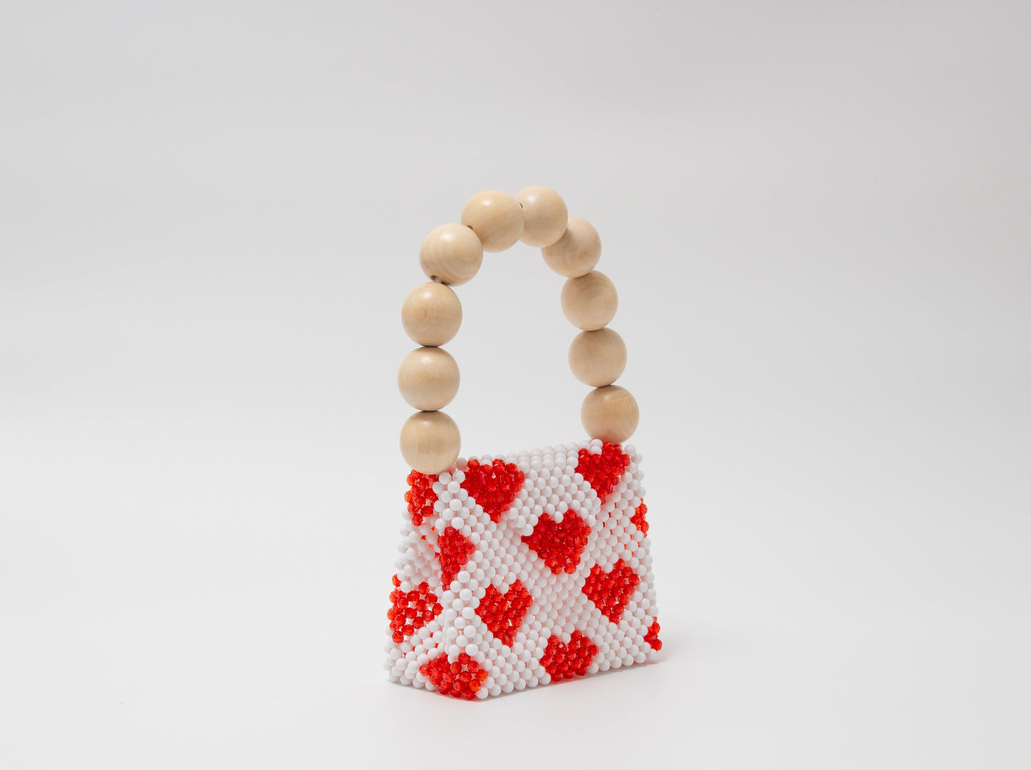 wood ball hand bag（heart）