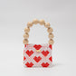 wood ball hand bag（heart）