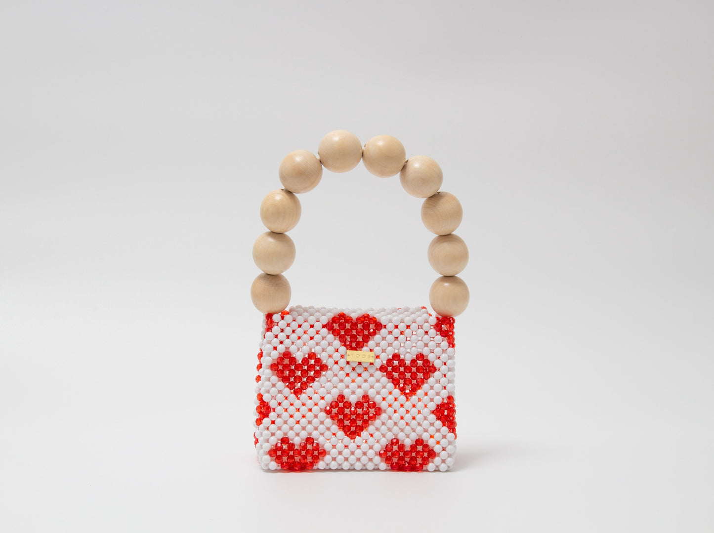 wood ball hand bag（heart）