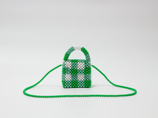 minimini sholder bag (green checked)