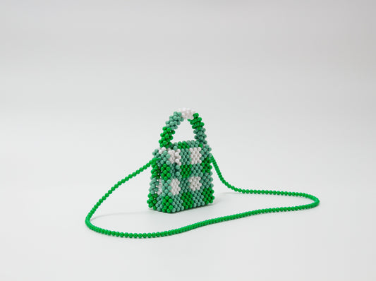 minimini sholder bag (green checked)