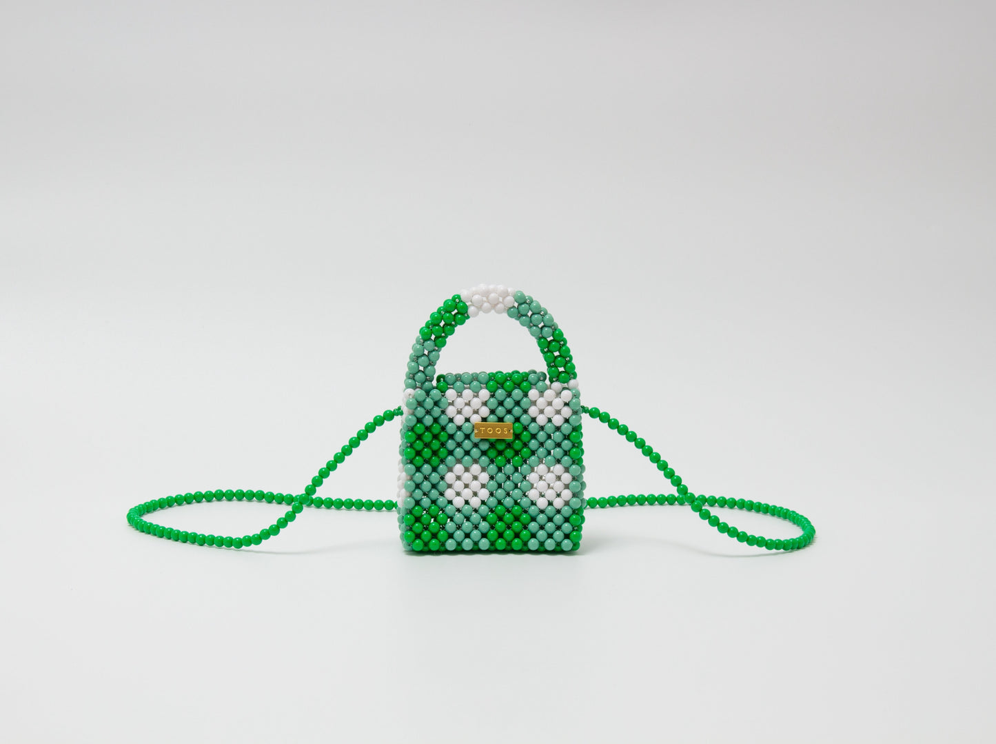 minimini sholder bag (green checked)