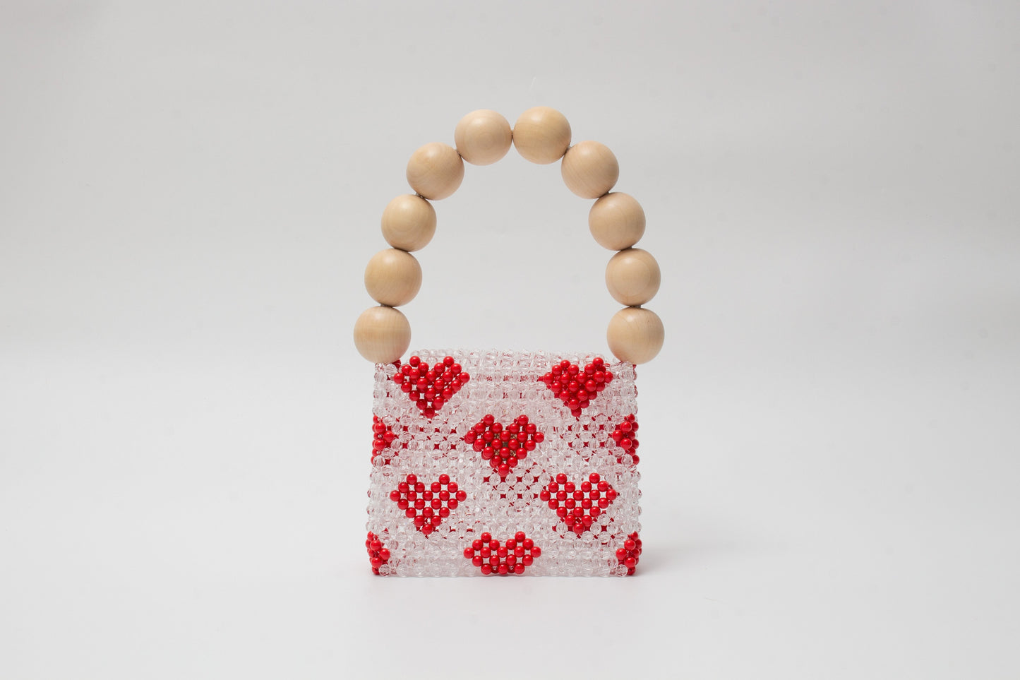 wood ball hand bag（heart）