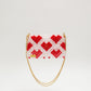 three way chain bag big（heart red）