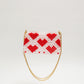three way chain bag big（heart red）