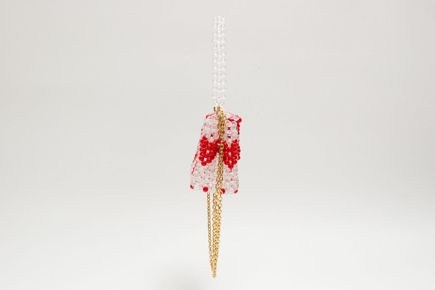 three way chain bag big（heart red）