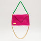three way chain bag big（vivid pink）