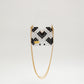three way chain bag mini（heart black）